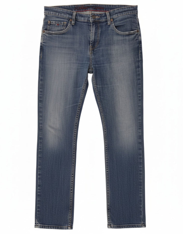 TOMMY HILFIGER Womens Slim Jeans W33 L34 Blue Cotton