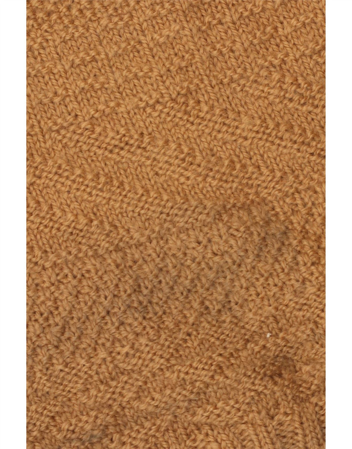 Sweter damski VINTAGE z golfem UK 10 Small Brown