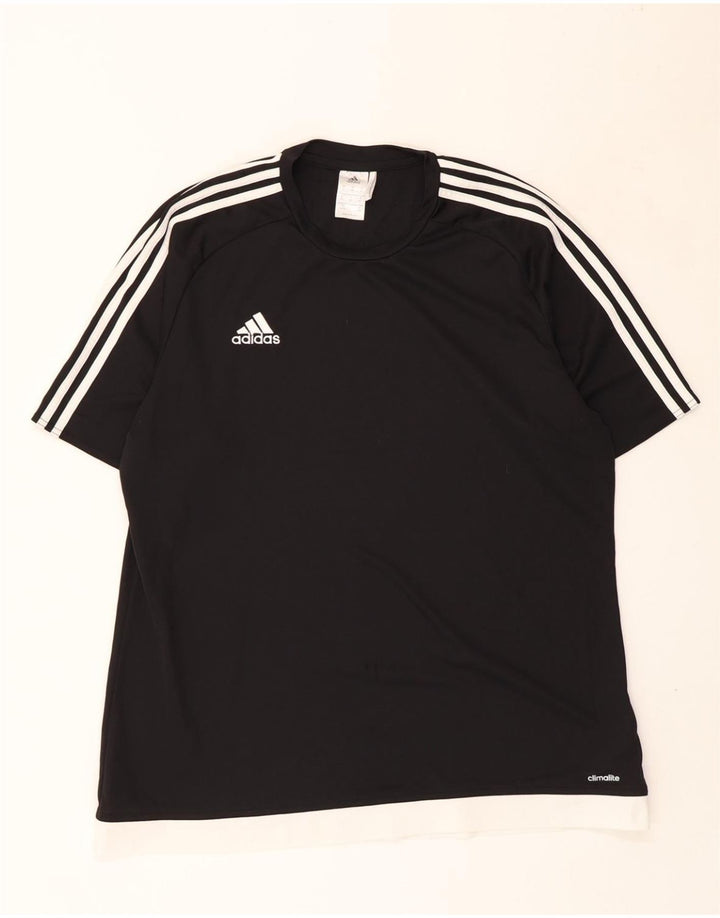 ADIDAS Mens Climalite T-Shirt Top XL Black Polyester Vintage Adidas and Second-Hand Adidas from Messina Hembry 