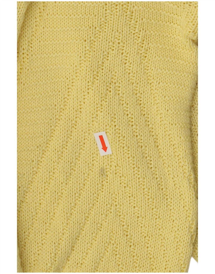 BRIAN SCOTT Męski sweter z dekoltem w kształcie litery V, rozmiar 48, 2XL, żółty Argyle/Diament