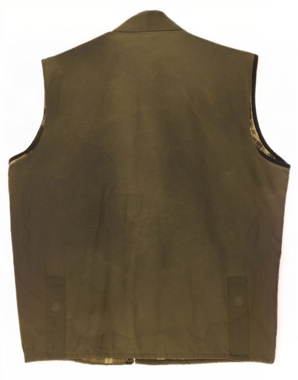 Męska kamizelka z woskowanej bawełny Lennards UK 42 XL Khaki
