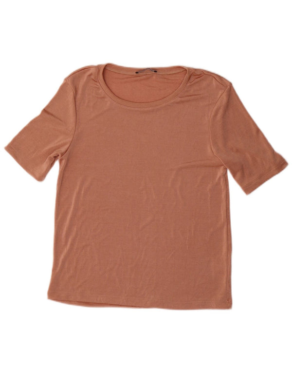 T-shirt damski Zara Top UK 12 Średni różowy poliester