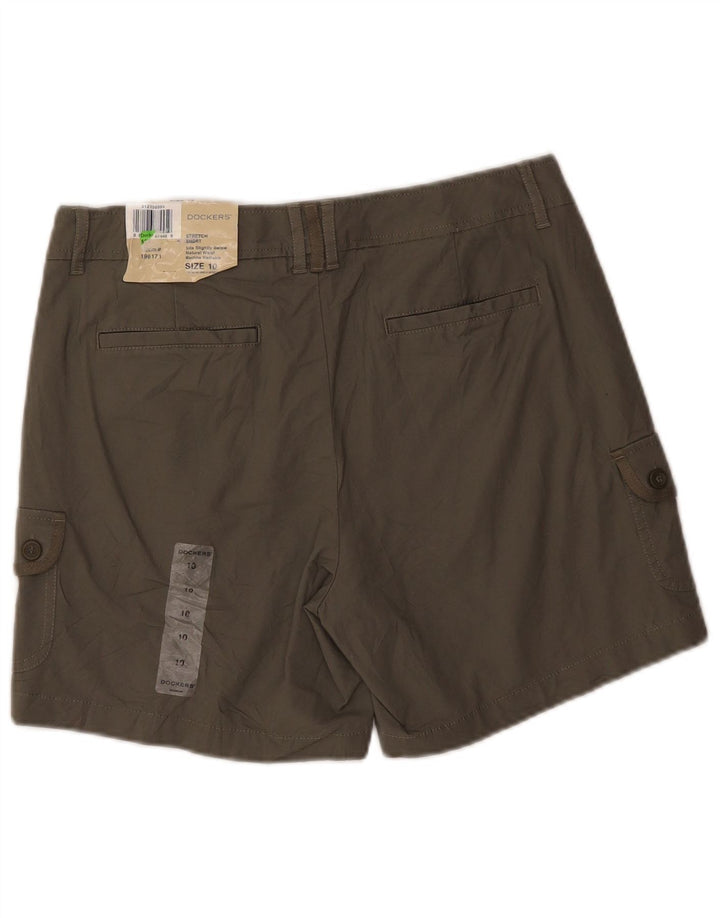 Damskie spodenki cargo ze stretchem Dockers US 10, duże, W32, bawełna khaki