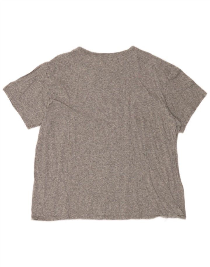 Męski T-shirt Calvin Klein o klasycznym kroju, duży, szary, nakrapiany