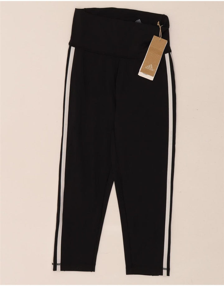 Damskie legginsy Adidas Capri UK 8/10 Mały czarny nylon
