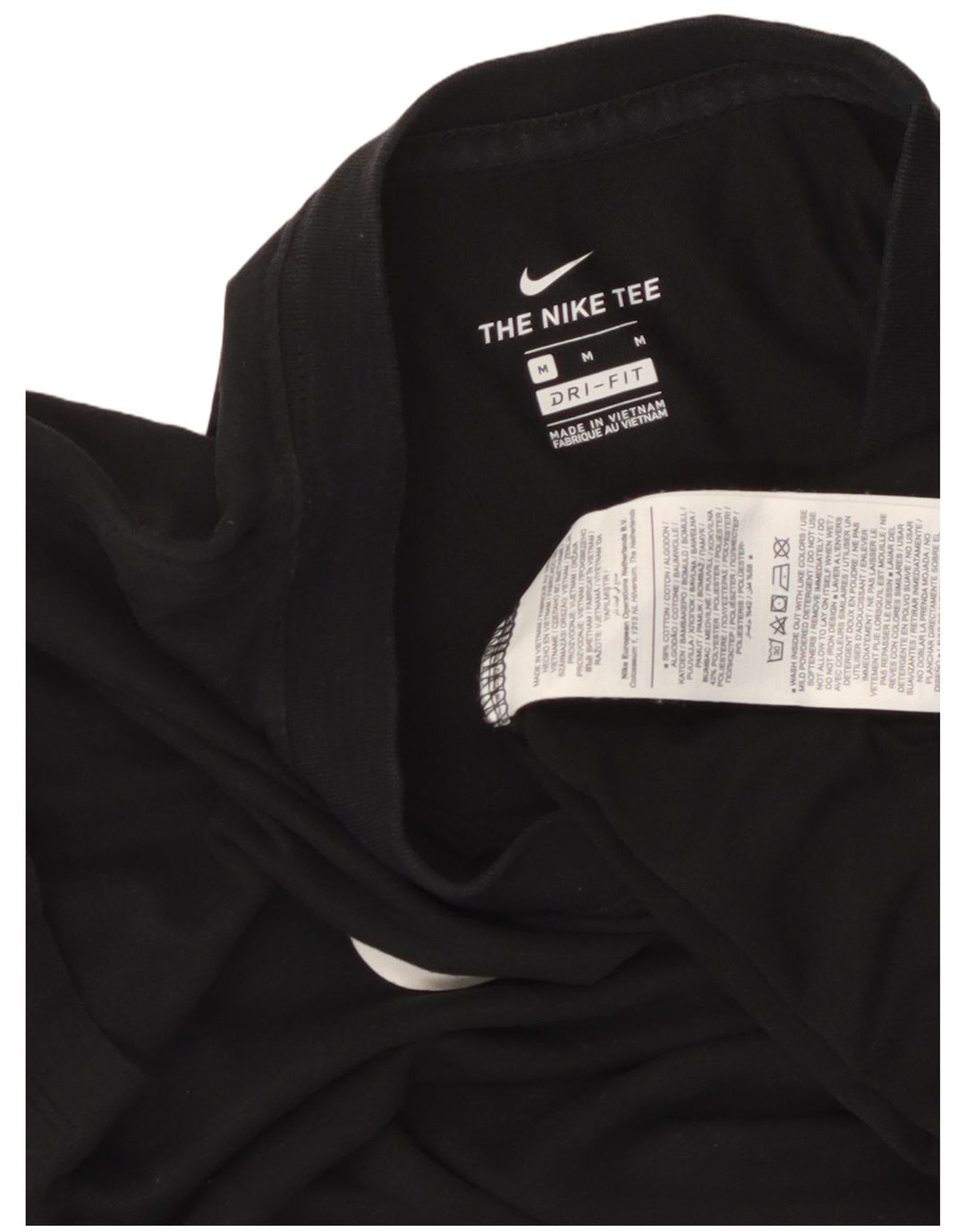 Damska koszulka z grafiką Nike Dri Fit Top UK 14, średnia czarna bawełna