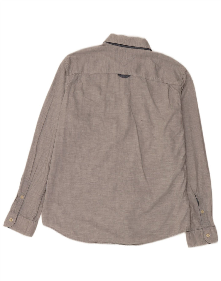 Koszula męska Tommy Hilfiger, duża, szara, bawełniana w jodełkę