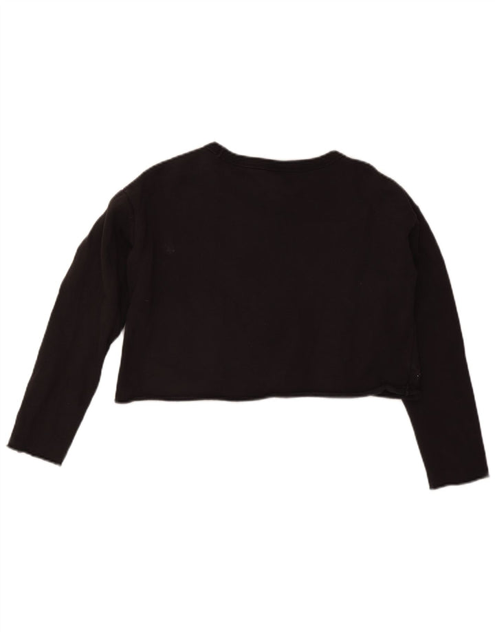 Damska bluza Champion Crop Graphic Oversize Sweter UK 10 Small Black