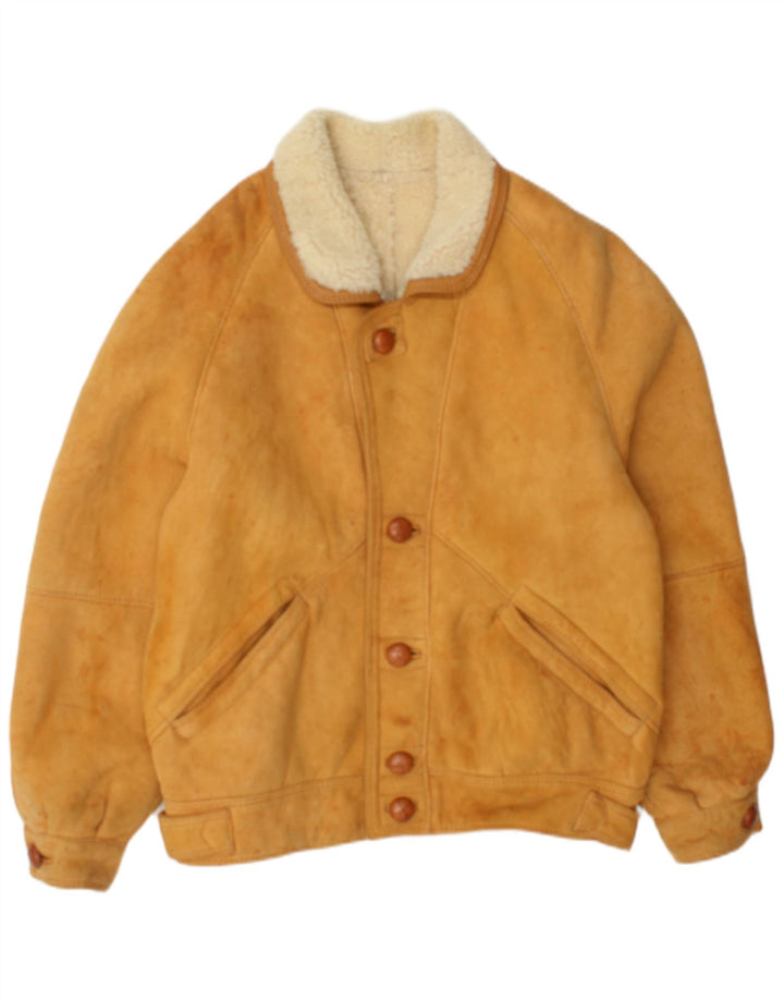 Vintage męska kurtka Shearling IT 50 Large Beżowy Shearling