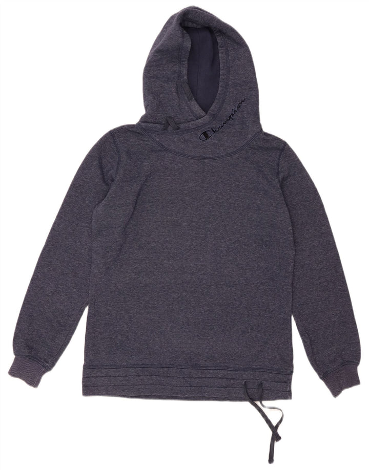 Damska bluza z kapturem CHAMPION Graphic UK 16, duża, granatowa