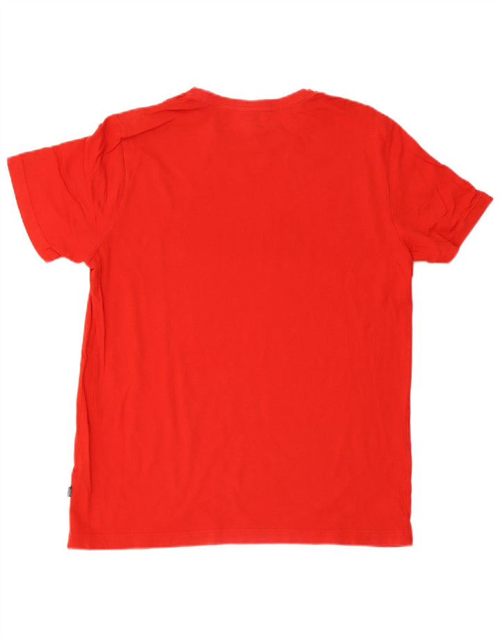 Męski T-shirt z grafiką Puma, duży, czerwony, bawełniany