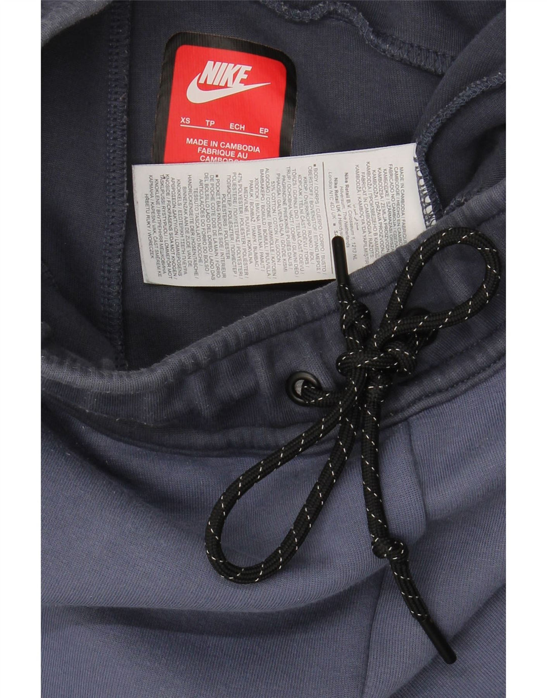 Damskie spodnie dresowe NIKE Joggers UK 4 XS Granatowe, z blokami kolorów