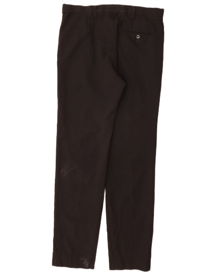 Marks & Spencer Damskie spodnie garniturowe slim fit W30 L33 Czarny poliester