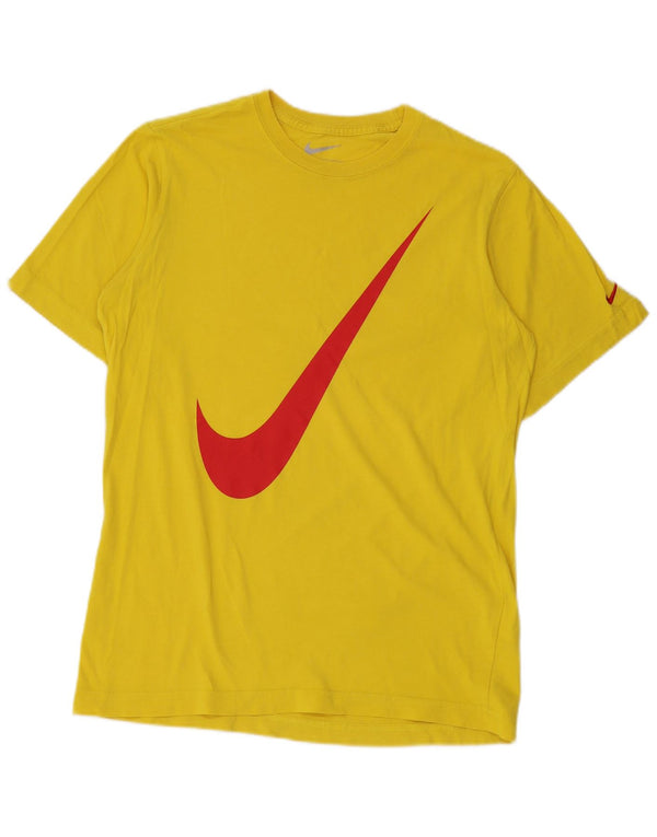 Chłopięcy T-shirt z grafiką NIKE, 13-14 lat, XL, żółta, bawełniana