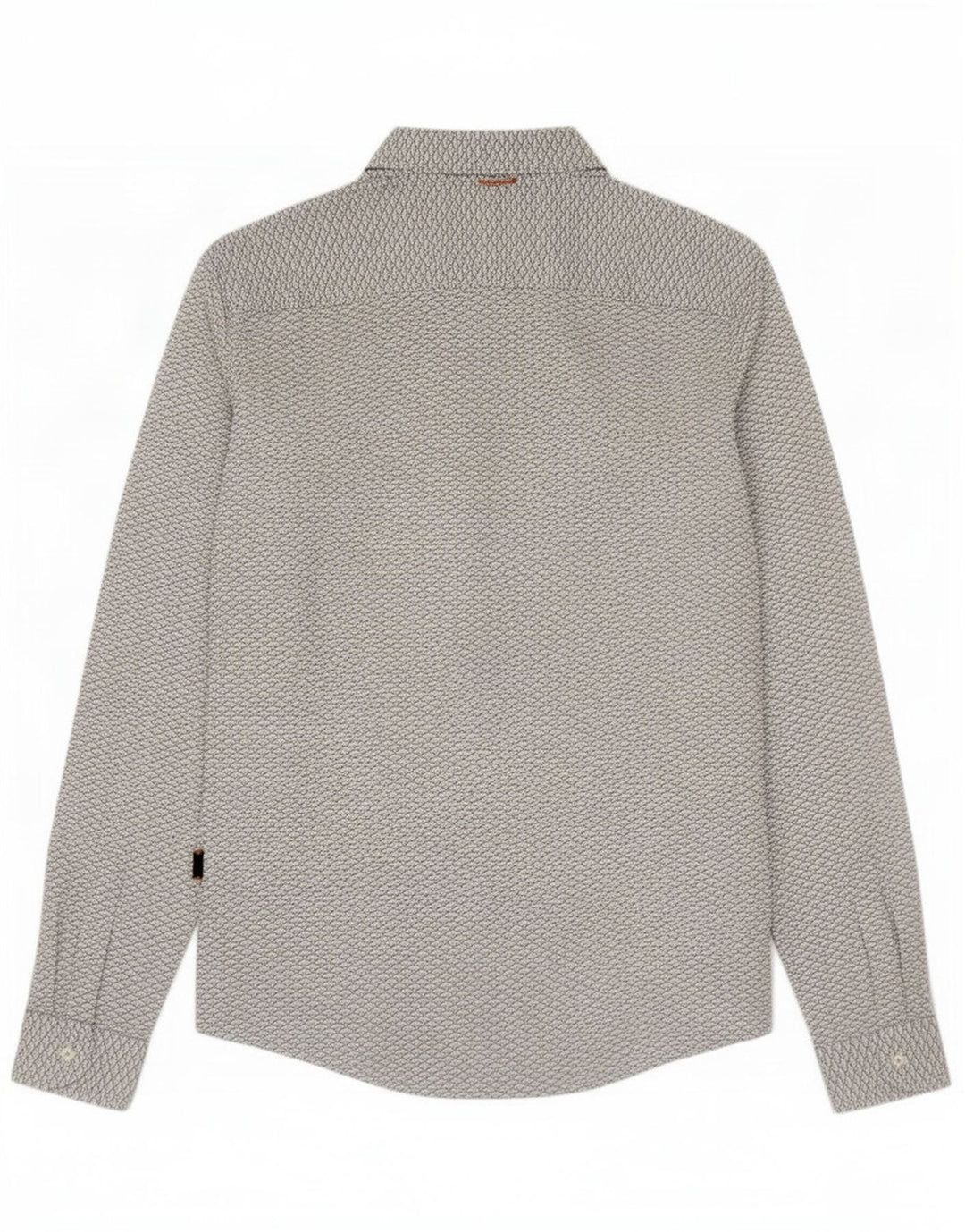 Męska koszula slim fit Hugo Boss w abstrakcyjny wzór, średnia biała bawełna