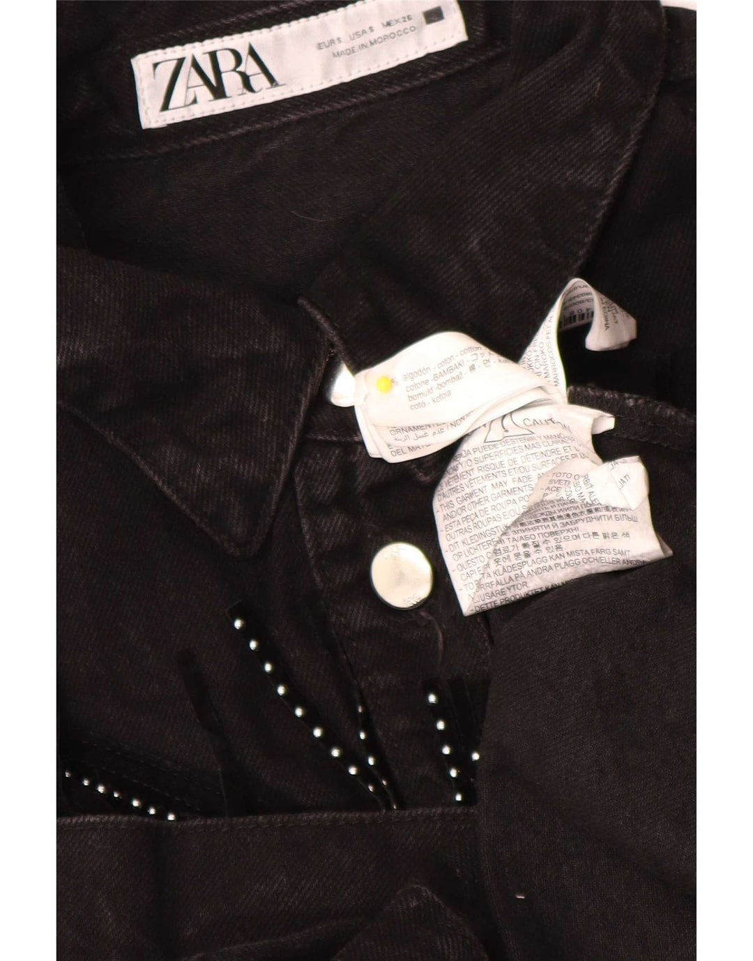 Damska koszula jeansowa oversize Zara UK 10, mała, czarna, bawełniana