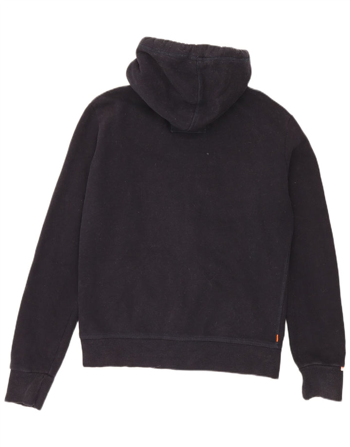 Męski sweter z kapturem i zamkiem Superdry, średni granatowy, bawełniany
