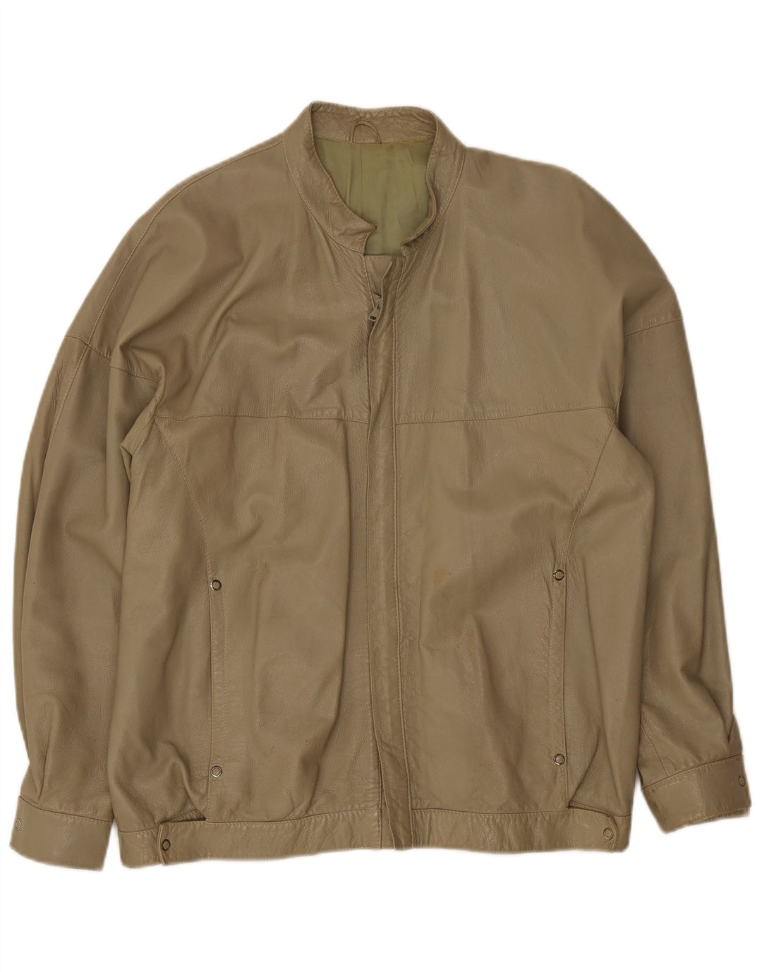 Vintage męska kurtka skórzana UK 38 Medium Khaki