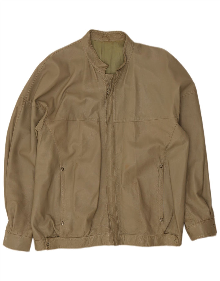 Vintage męska kurtka skórzana UK 38 Medium Khaki