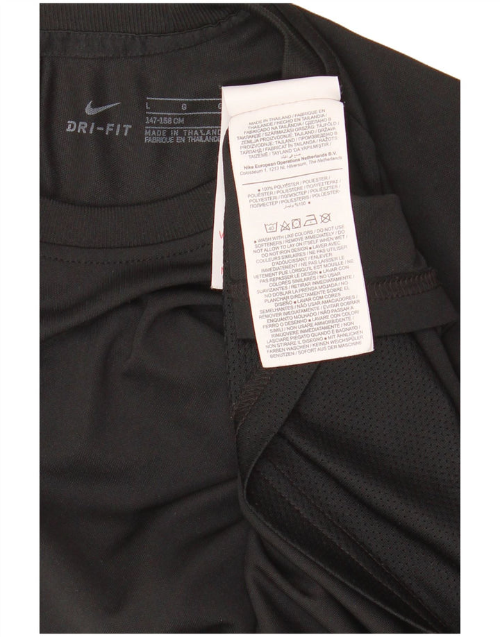 Chłopięcy t-shirt NIKE Dri Fit na 12-13 lat, duży, czarny, z blokami kolorów