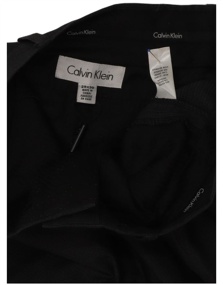 Męskie proste spodnie chino Calvin Klein W29 L30 Czarny poliester