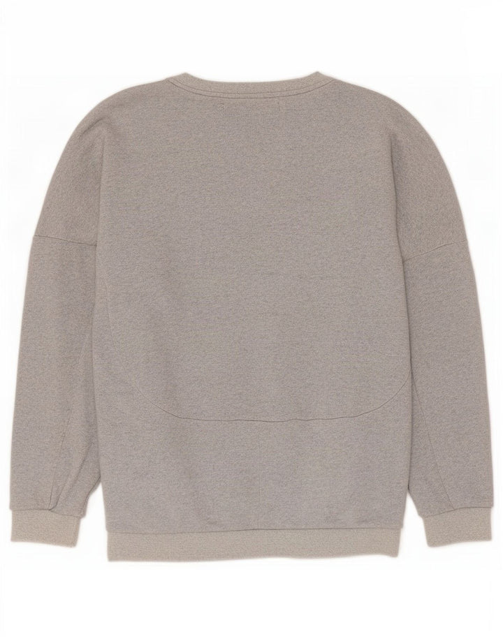 Damska bluza Adidas Graphic Oversized Sweter UK 14 Średnia szara bawełna