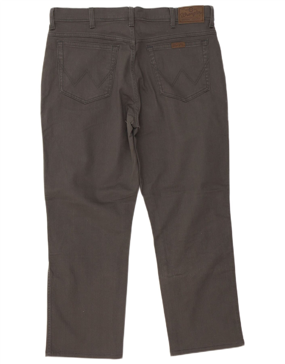 Męskie proste dżinsy Wrangler W38 L30 Szara bawełna