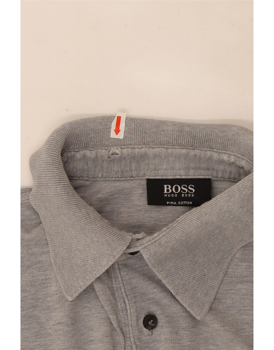 Męska koszulka polo Hugo Boss, średnia szara bawełna w cętki