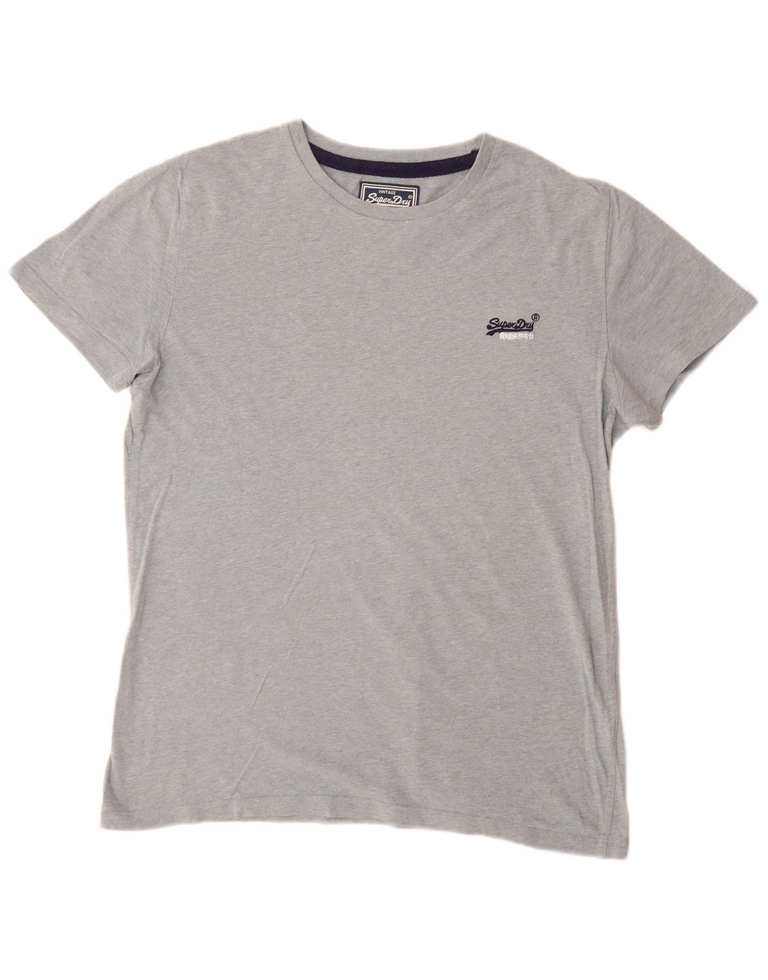Męski T-shirt Superdry, duży, szary, bawełniany