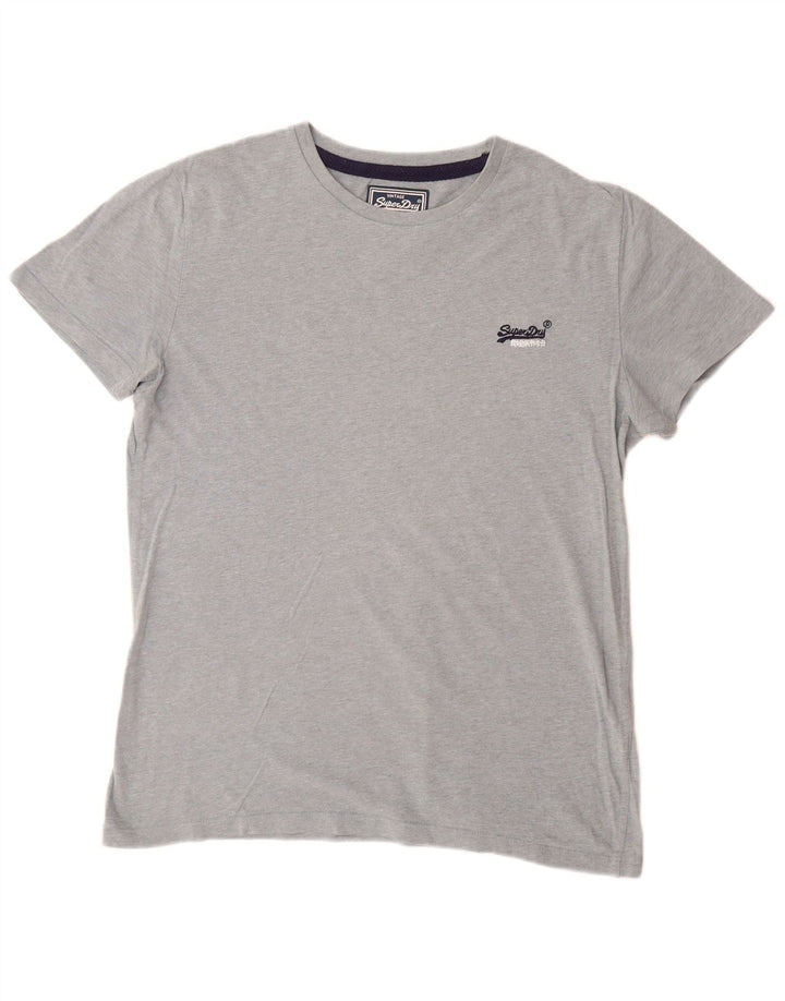 Męski T-shirt Superdry, duży, szary, bawełniany