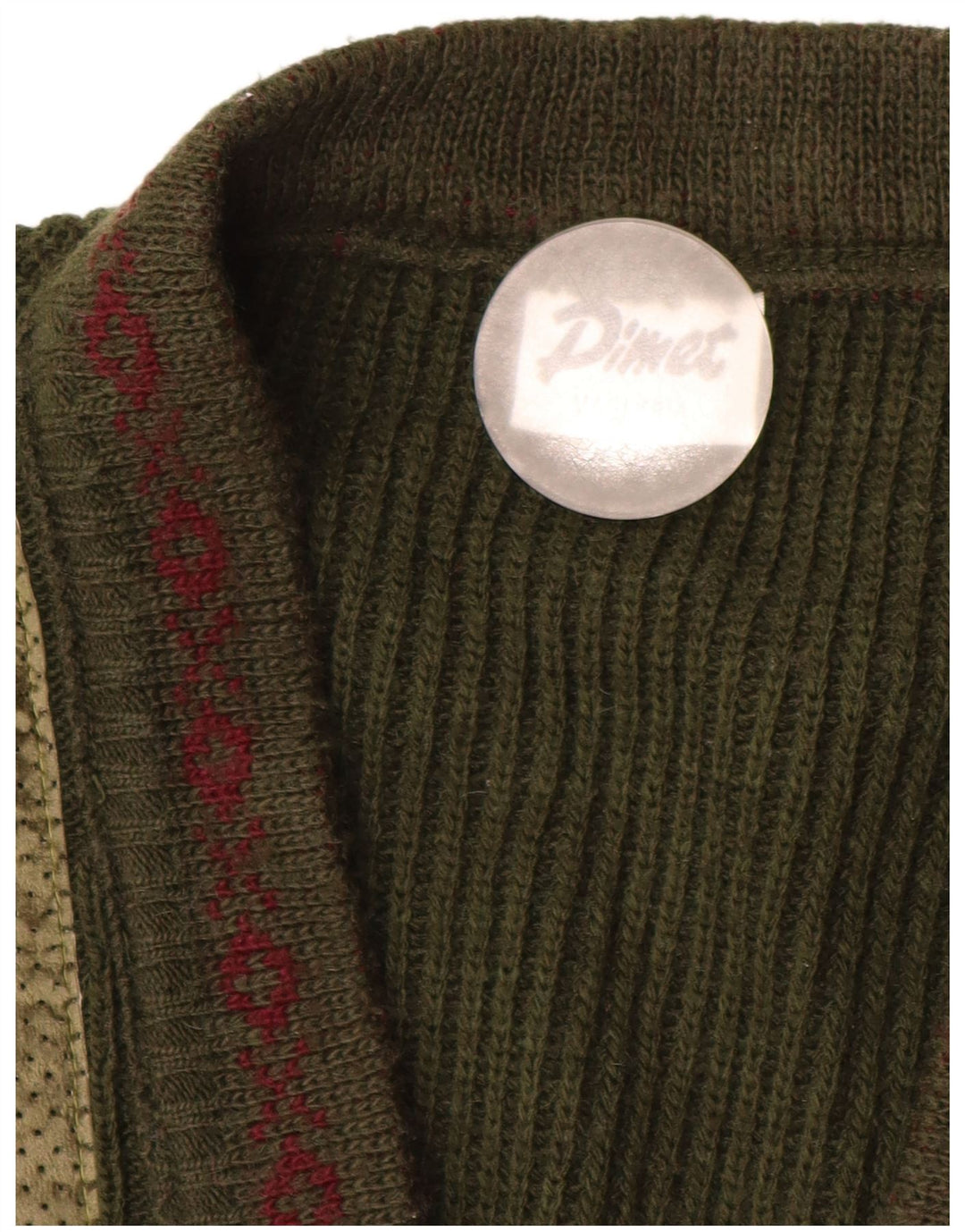 PIMET Męski sweter rozpinany XL Khaki Geometryczny