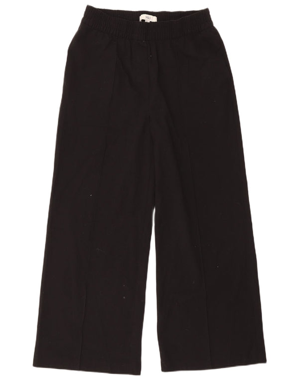 Marks & Spencer Damskie krótkie spodnie z szerokimi nogawkami UK 10 Small W30 L25 Czarne