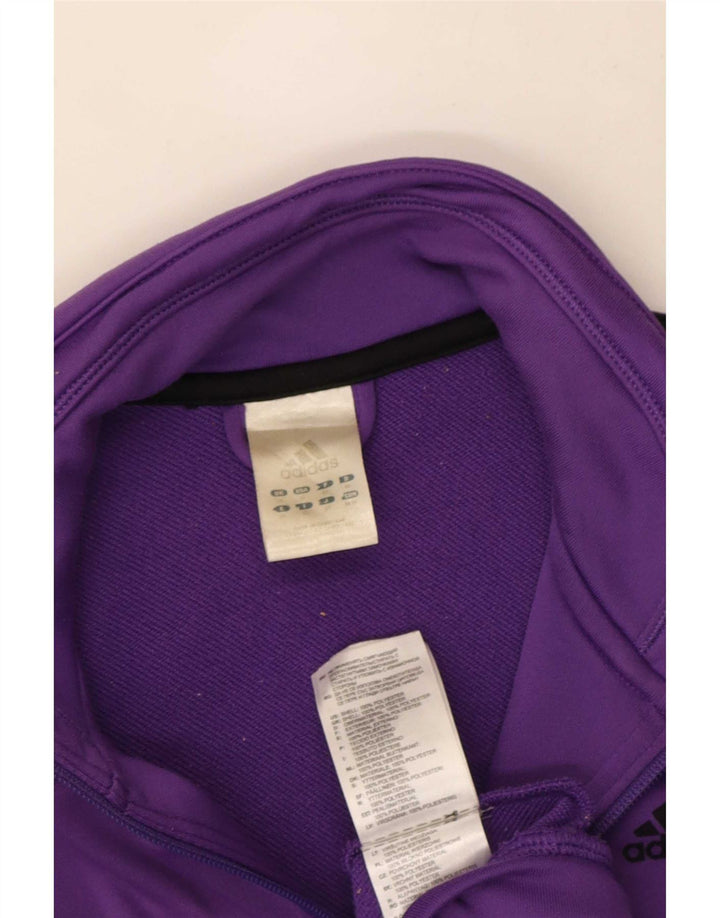 Damska bluza dresowa Adidas UK 14 Średni fioletowy poliester