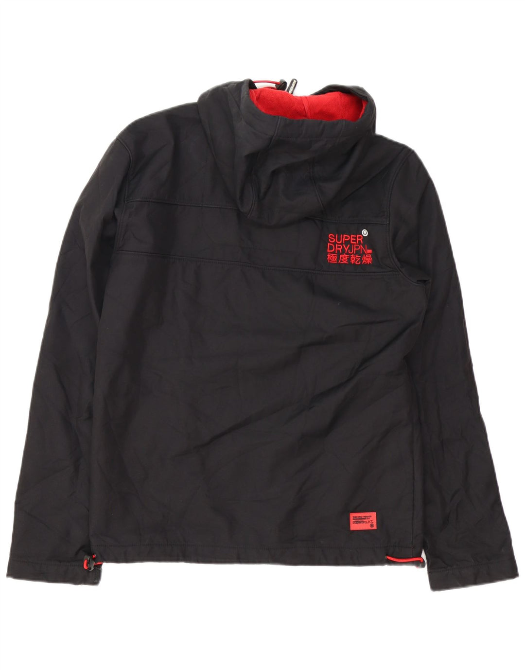 Męska kurtka wiatrówka Superdry Windtrekker z kapturem UK 38, średnia czarna