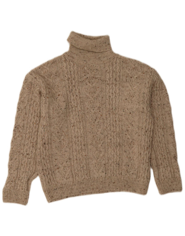 La Redoute Damski sweter z golfem, EU 44/46 XL, beżowy, nakrapiany