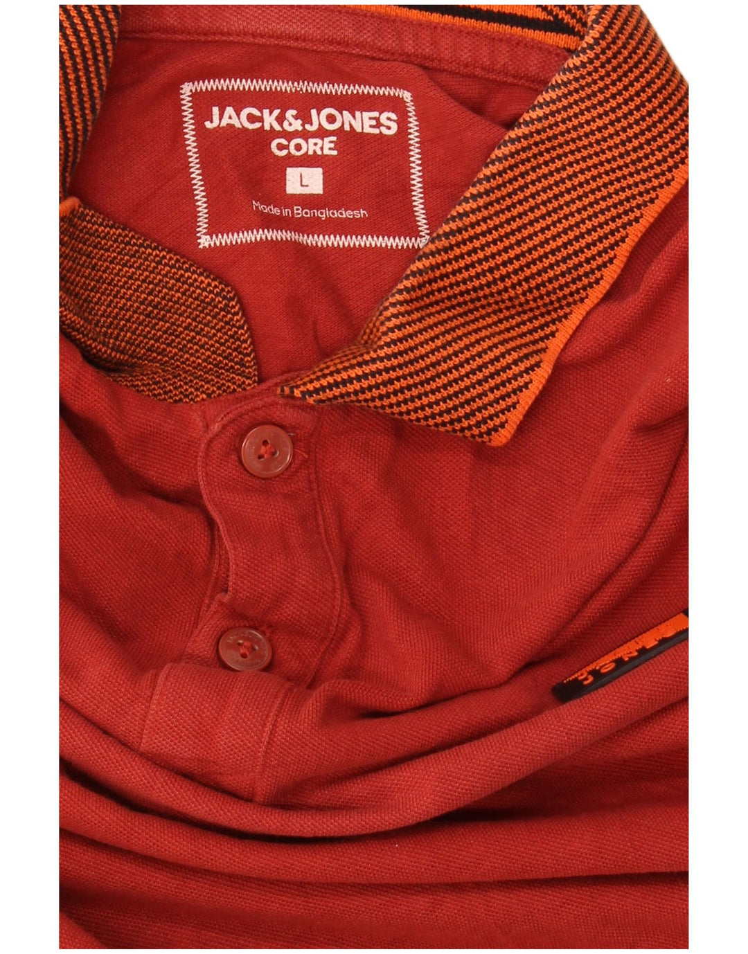 Męska koszulka polo JACK & JONES, duża, czerwona, bawełniana