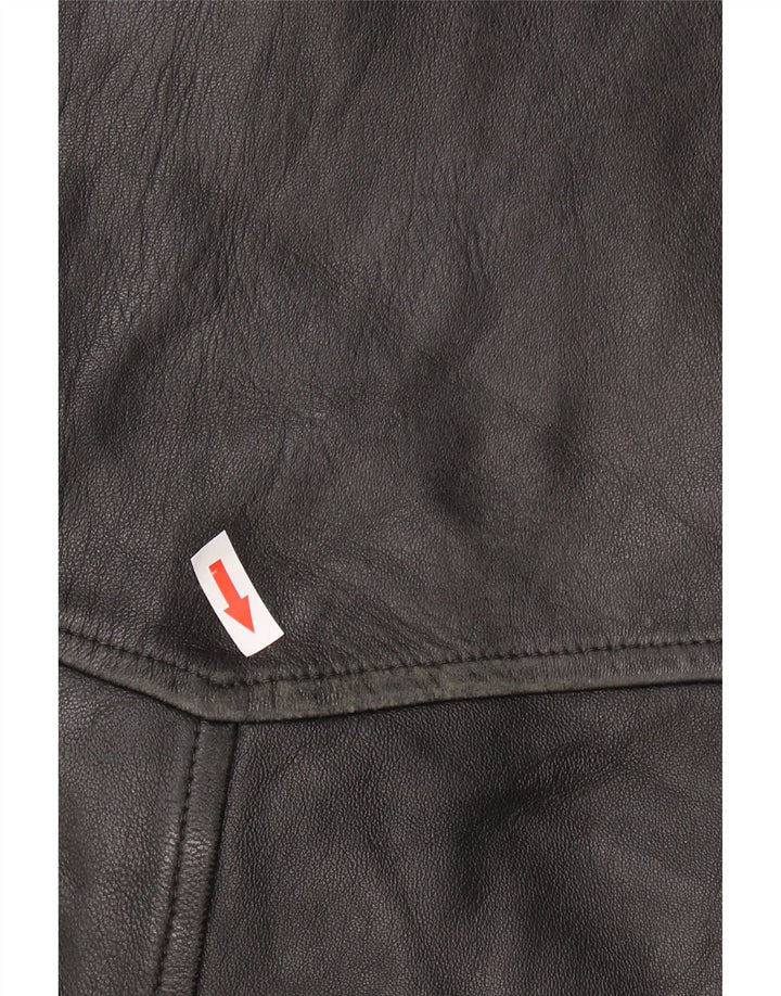 Męska kurtka skórzana VINTAGE UK 42 XL Czarna skóra