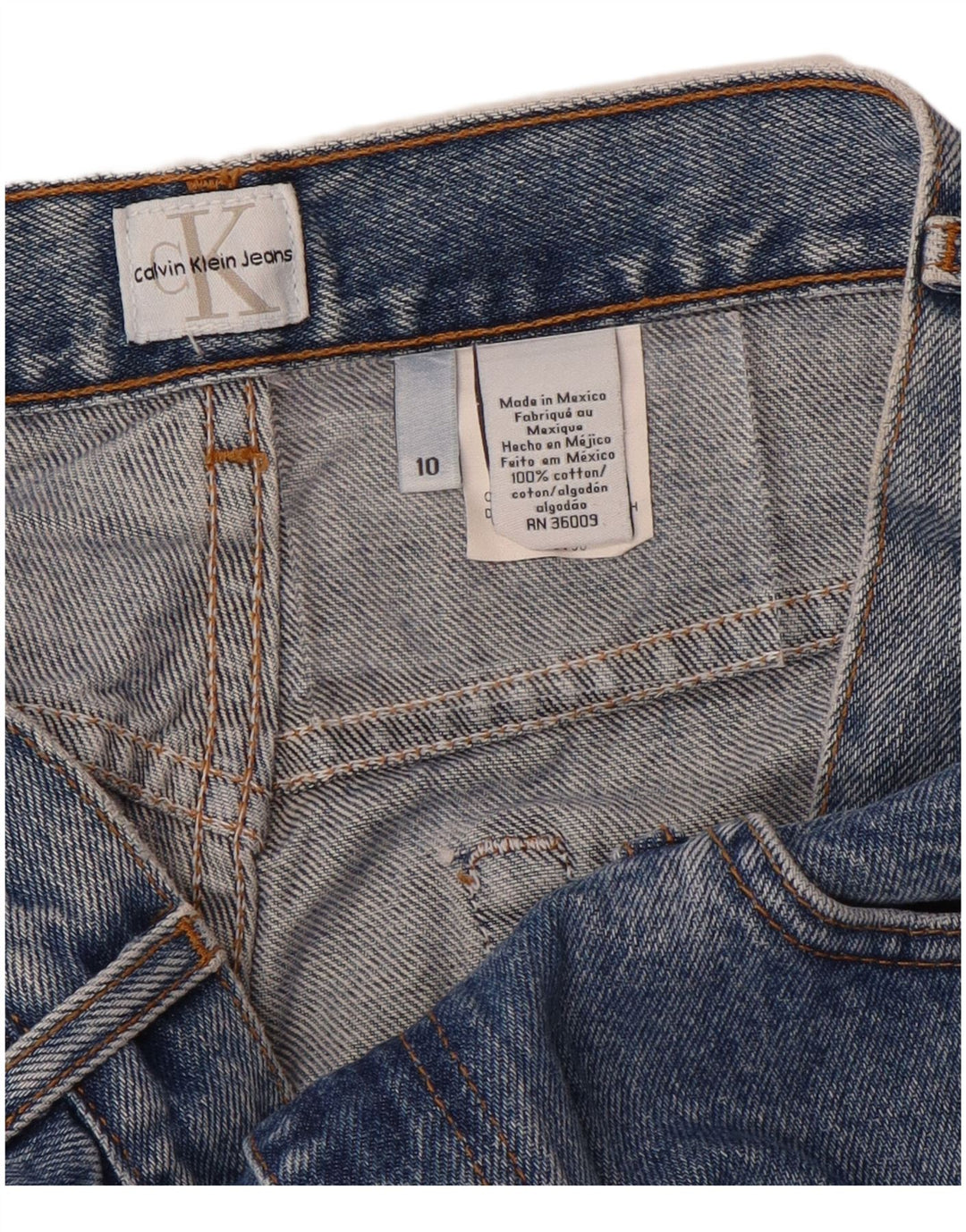 CALVIN KLEIN Damskie jeansy zwężane US 10 Large W28 L28 Niebieskie bawełniane