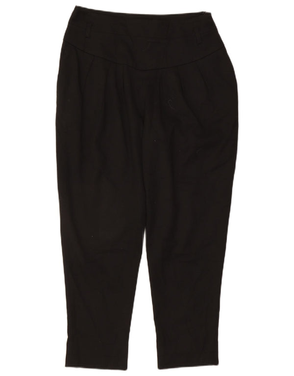 Spodnie damskie Reiss z wysokim stanem UK 10 Small W27 L24 Czarna wiskoza