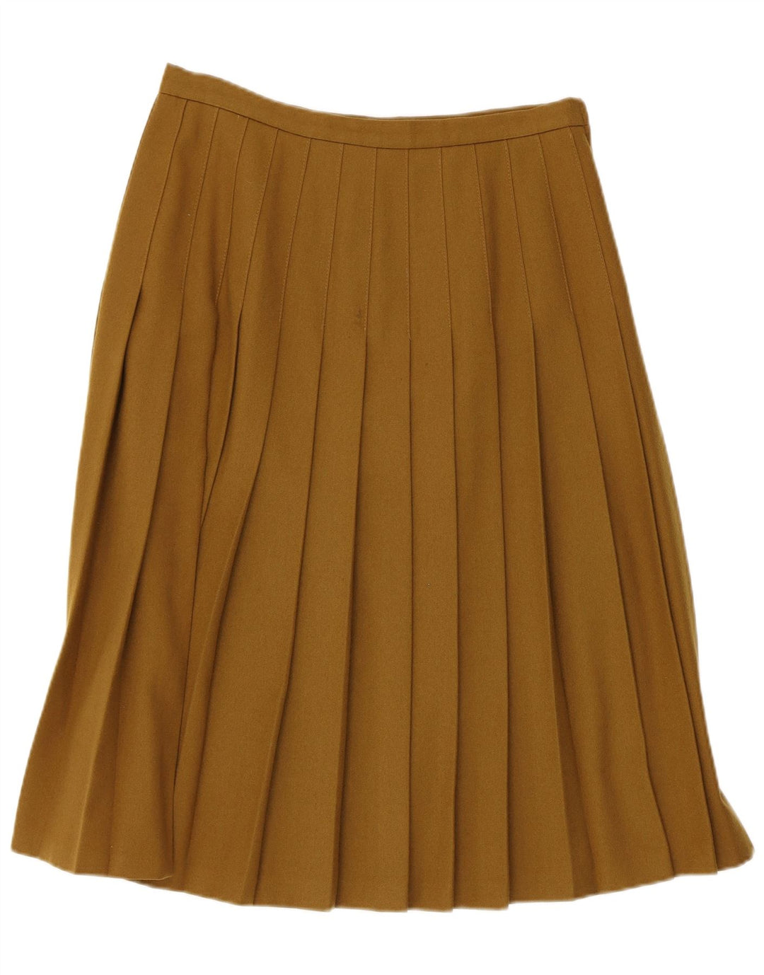 Vintage damska plisowana spódnica nożowa EU 40 Medium W30 wełna khaki