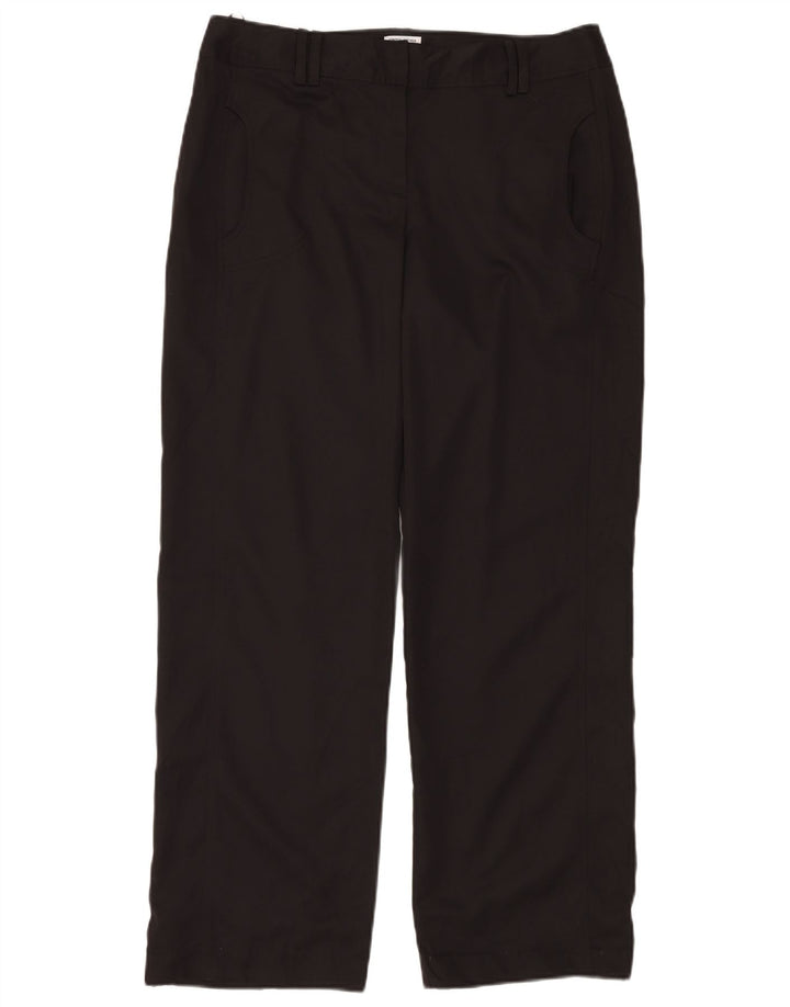 Damskie proste spodnie chino IZOD US 10 Large W32 L30 Czarny poliester