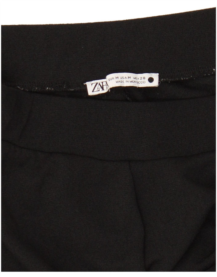 Damskie spodnie chino z szeroką nogawką Zara, średnie W28 L29, czarne