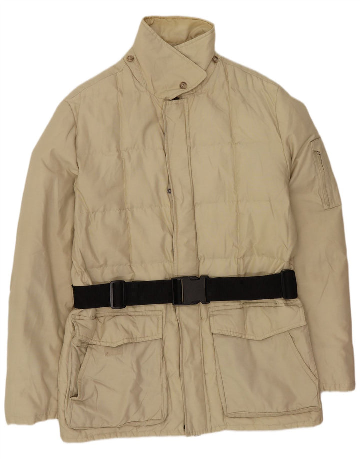 Męska ocieplana kurtka Woolrich UK 38 Średni Beżowy Elastomer