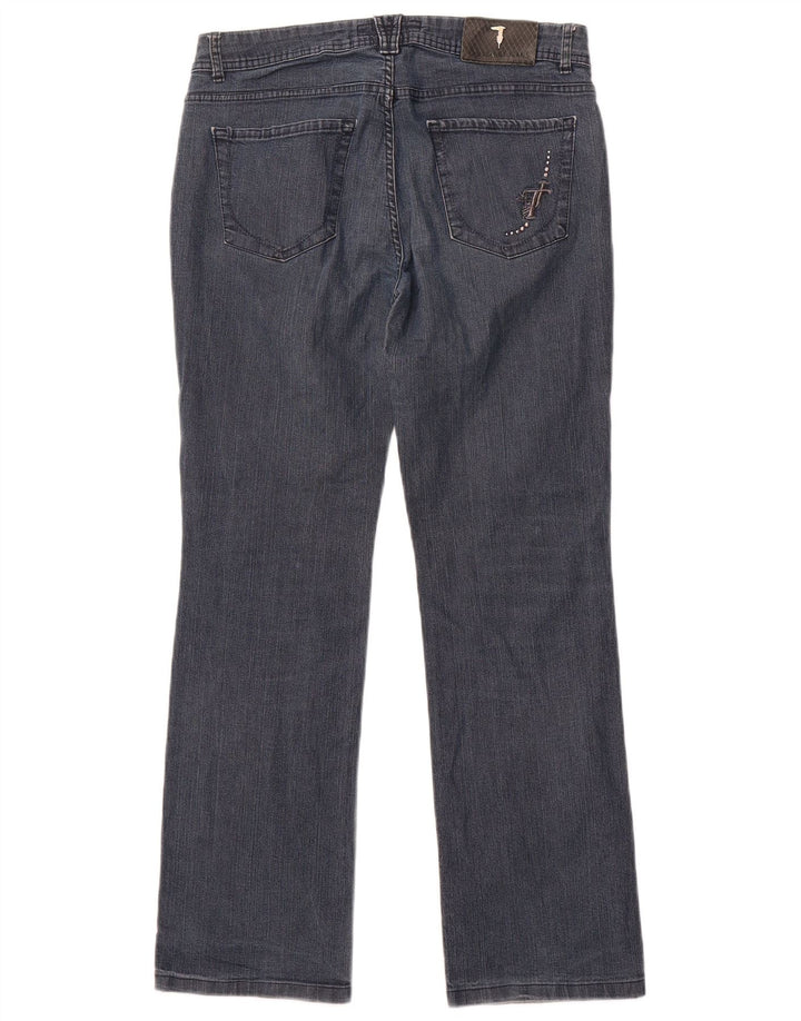 Damskie proste dżinsy Trussardi W31 L30 Niebieskie bawełniane