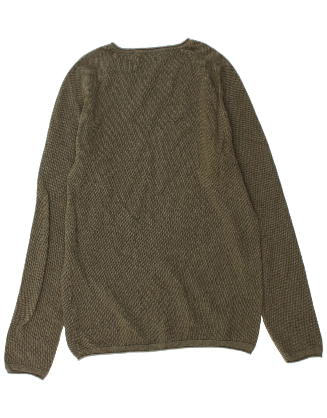Męski sweter Jack & Jones z okrągłym dekoltem, średnio zielony, bawełniany