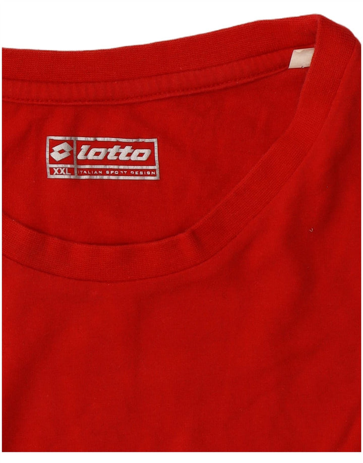 T-shirt męski LOTTO Top 2XL Czerwony Syntetyczny