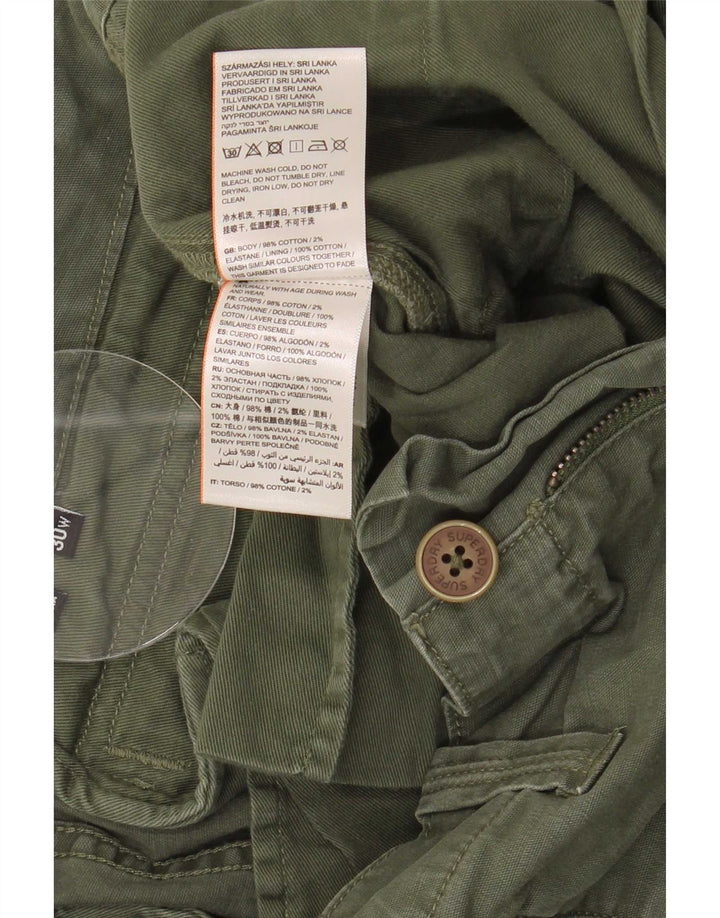 Męskie spodenki cargo Superdry W30 Średniozielona bawełna