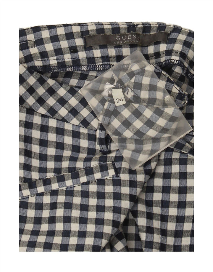 Spodnie damskie Guess Slim Casual W24 L26 Granatowa kratka