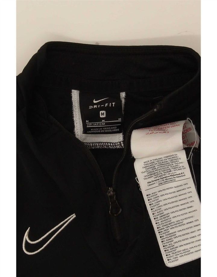 Chłopięca kurtka dresowa Nike Dri Fit z zamkiem błyskawicznym na szyi, 10-11 lat, średnia czarna