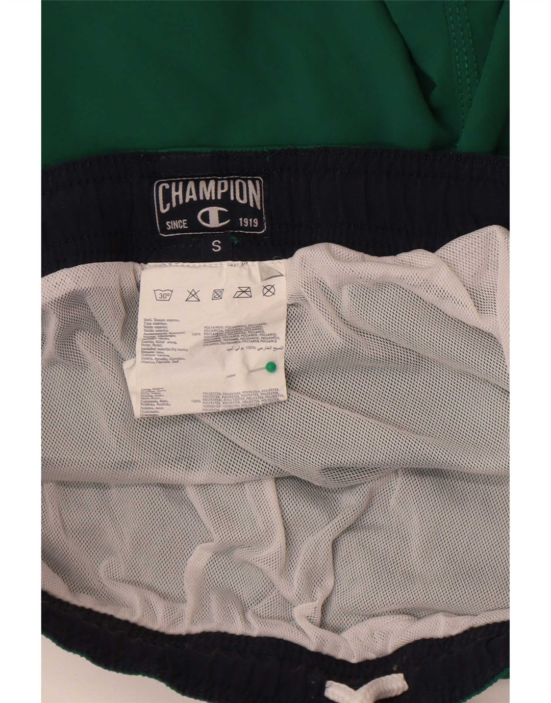 Męskie spodenki kąpielowe Champion Graphic Small, zielone, poliamidowe